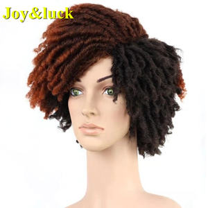 Bella — perruque Dreadlock africaine synthétique ombrée, perruque raie naturelle <span class=keywords><strong>courte</strong></span> pour femmes noires - Product Image 2