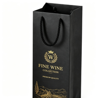 Sac à vin en papier écologique fabriqué avec du papier kraft recyclable, texture premium pour l'emballage de bouteilles en cadeau