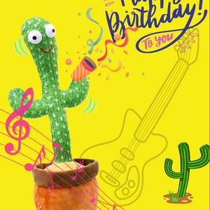 激安商品 可愛いぬいぐるみ植木鉢 ツイストダンスサボテン人形 話す歌う音楽ダンスするサボテンぬいぐるみ - Product Image 4