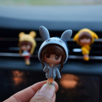 Figurine en résine de fille de dessin animé mignonne, diffuseur de parfum pour aérateur de voiture