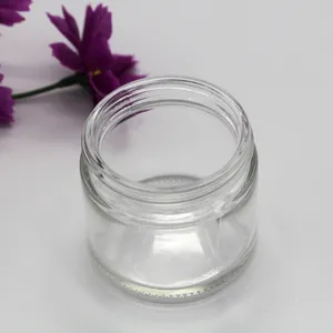 iso9001 60ml clear cosmetic packaging face glass cream jar supplier