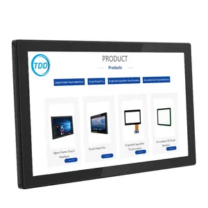 PCs industriais de 23.8 polegadas com painel de toque PCAP sem moldura de quadro aberto