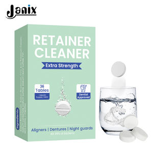 36 Tabletas en Oferta, Tabletas Efervescentes para Limpieza de Dentaduras Postizas, Antibacterianas, Eliminan Manchas, para Retenedores e <span class=keywords><strong>Invisalign</strong></span> - Product Image 1