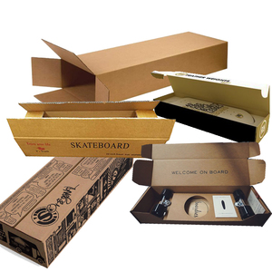 custom size logo printed skateboard corrugated mailers luxury shipping box