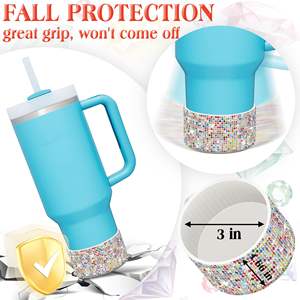 Funda de Silicona con Diamantes Brillantes para Vasos Stanley Cup de 40/30/20 oz, HydroJug Traveler, Simple Modern y Owala Tumbler de 40 oz - Product Image 4