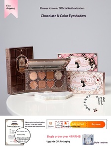 Paleta de Sombras de Ojos Resistente al Agua Flower Knows Chocolate Shop, Ocho Colores Mate y Brillantes 01 Nutcracker, la Combinación Más Fácil para Uso Diario - Product Image 1