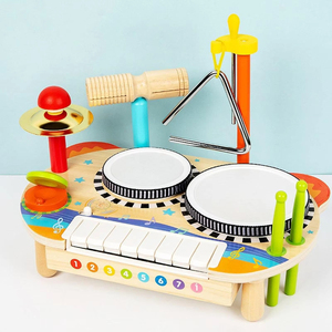 Clavier électronique multifonctionnel, support de batterie, puzzle pour enfants, jouets musicaux amusants, instruments de percussion. - Product Image 3