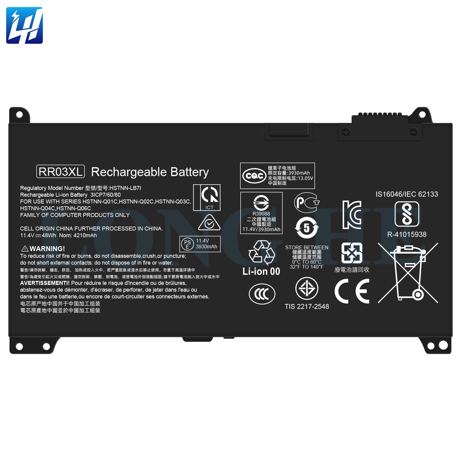 RR03XL Original Laptop Battery 4210mAh 6cell for HP PROBOOK 430 G5  450 G4 Notebook Battery No Reviews yet Sold