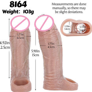 Manchon d'extension de pénis réaliste SXXY réutilisable pour retarder l'éjaculation, préservatif, jouet sexuel pour couple adulte, plaisir, couvre-pénis - Product Image 2