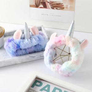 ที่คาดผมตุ๊กตายูนิคอร์นไล่สีแบบ Tie-dye สินค้าขายดีข้ามพรมแดน ของเล่นตุ๊กตาผ้าพลัฌสำหรับมัดผม สไตล์ยุโรปและอเมริกา - Product Image 1