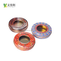 Boîte en métal ronde de 10 g de safran de luxe, emballage Zafran Super Negin, boîte en métal ronde avec bouchon à vis étanche à l'air, boîte cadeau pour le Ramadan, marché de Dubaï