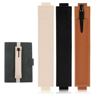 Porte-stylo réglable avec bande élastique, support de crayon détachable pour journal, étui à stylo en cuir PU pour classeurs et livres - Product Image 4