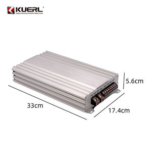 Kuerl 1200W 4ช่อง AB เครื่องขยายเสียงรถยนต์อลูมิเนียมอัลลอยด์33x17.4x5.6cm - Product Image 1