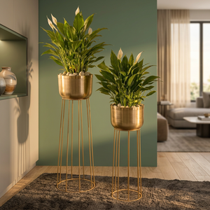 Support de plante moderne pour la maison, motif nid d'abeille et pieds trépieds, vase décoratif d'intérieur pour l'inauguration de la maison - Product Image 5