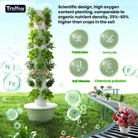 Système de jardinage vertical hydroponique à plusieurs niveaux, empilable, design gain de place pour appartements et petites maisons