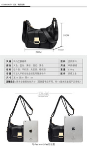 Large Capacity Retro Casual <b>Tote</b> Bag Female Luxury Handbag Shoulder Bag for Women New Ladies Vintage PU Leather Crossbody Bags - Product Image 3