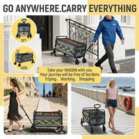 Chariot d'escalade pour escaliers avec roues triangulaires 2 en 1, chariot utilitaire pliable léger pour monter les escaliers avec poignée télescopique