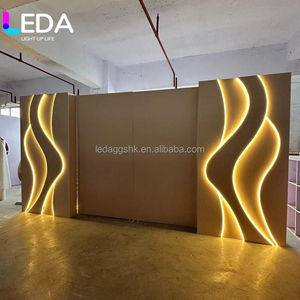 ฉากหลังงานแต่งงานแบบโมเดิร์นสั่งทำพิเศษจาก LEDA Events รูปทรงคลื่นสีขาว วัสดุอะคริลิค PVC ฉากหลังงานแต่งงาน 3 มิติ สำหรับตกแต่งเวที - Product Image 6