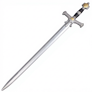 Épée de chevalier décorative médiévale, épée de costume vintage ornée - Product Image 1