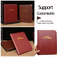 Porte-menu en cuir PU personnalisé pour la publicité, format A4, pour KTV, club, restaurant