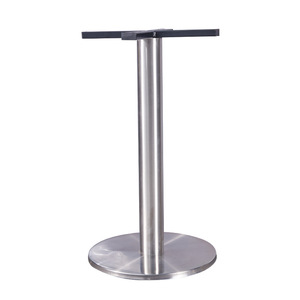 Furniture <b>Leg</b> Round Base 400mm Brushed Stainless Steel Heavy Duty <b>Table</b> Support Industrial Design - Product Image 1