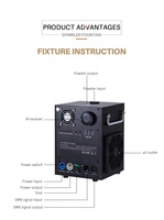 DMX512 télécommande 650W feu d'artifice Machine étincelle froide fontaine électronique étincelles Machine pour scène spectacle mariage