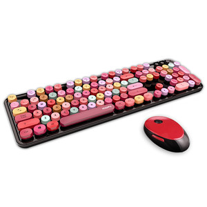 Office Home 2.4G Wireless Round <strong>Cap</strong> <strong>Keyboard</strong> <strong>Mouse</strong> Candy Color <strong>Keyboard</strong> Set for Tablet <strong>Laptop</strong> - Product Image 4