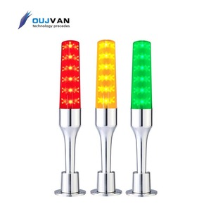 Oujie LED tri-color <b>alarm</b> machine tool signal warning light 24V CNC tri-color signal light aluminum alloy light Q5S - Product Image 1