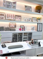 Table de manucure professionnelle haut de gamme Yicheng Beauty, bureau de manucure moderne pour spa de luxe avec tiroirs