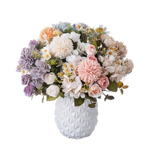 Bouquet de fleurs artificielles CallaFloral blanc, rose, bleu, violet, décoration de mariage, haute simulation, style Ins - Product Image 5