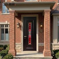 Porte d'entrée résidentielle haut de gamme en alliage d'aluminium antivol pour villa, porte principale extérieure étanche pour maison