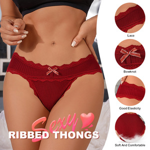 กางเกงในผู้หญิงขายดี เซ็กซี่ กระชับสะโพก สวมใส่สบาย แต่งโบว์น่ารัก ทรงสามเหลี่ยม สไตล์ญี่ปุ่น เซ็กซี่ ผ้าฝ้าย - Product Image 2