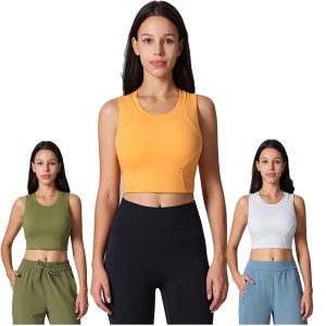 <span class=keywords><strong>Reggiseno</strong></span> Sportivo da Donna in Spandex/Nylon con <span class=keywords><strong>Spalline</strong></span> <span class=keywords><strong>Larghe</strong></span>, Effetto Seconda Pelle, Antiurto, per Corsa ad Alta Intensità e Fitness, con Design Traforato sul Retro - Product Image 1