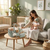 Organisateur de couches pour bébé, panier de rangement pour bébé, cadeau de naissance, panier de table à langer portable, panier post-partum et sac fourre-tout