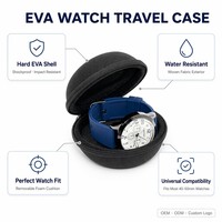 Étui de voyage rigide en EVA pour montre simple, antichoc, résistant à l'eau, boîte organisatrice pour montre connectée, pour usage quotidien en extérieur, logo personnalisé OEM