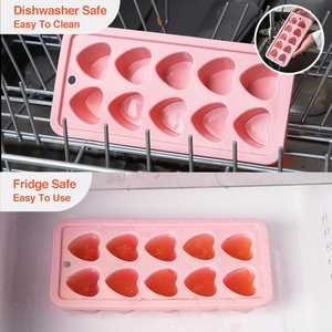 Hình Trái Tim 10-Khoang <span class=keywords><strong>Silicone</strong></span> <span class=keywords><strong>Ice</strong></span> <span class=keywords><strong>Cube</strong></span> Khuôn Mẫu Với Biểu Tượng Tùy Chỉnh Cho Sô Cô La <span class=keywords><strong>Ice</strong></span> Cubes Dễ Dàng Phát Hành - Product Image 6