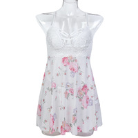 RUIYI Haute Qualité Sexy Maison Pyjamas Slip Robe Sexy Chemise De Nuit Vêtements De Nuit pour Femmes Babydoll Lingerie