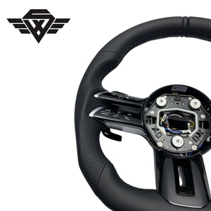 พวงมาลัยรถยนต์หนังแท้ดีไซน์สปอร์ตแบบกำหนดเองสำหรับ <span class=keywords><strong>Mercedes</strong></span> Benz GLC GLA45 GL-S63 <span class=keywords><strong>AMG</strong></span> 809 <span class=keywords><strong>223</strong></span> W205 W222 R231 - Product Image 2