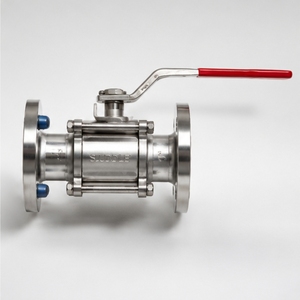 Vanne à boisseau sphérique à passage plein en acier au carbone CF8 CF8M, 1 pièce, à bride, 150 lb, à commande par levier, pour contrôle du débit d'eau industriel, avec joint PTFE Sealmech - Product Image 2