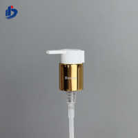 Vente en gros emballage personnalisé de maquillage 24/410 aluminium or argent plastique Pp couvercles de bouteilles sans air pompe à crème pompe de traitement