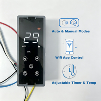 Termostato con Protección Antivuelco - Interruptor de Termostato Programable para Calentador de Panel de Pared, Calentador Eléctrico, Calefacción por Suelo Radiante