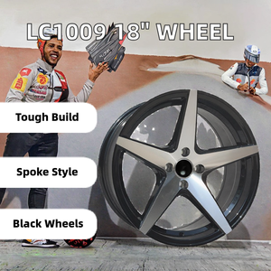 LC1009 Usine Vente en gros Nouveau 18 "Noir Roue à face usinée en alliage d'aluminium PCD 100mm ET 20mm RAYONE RACING Multi Spoke - Product Image 2
