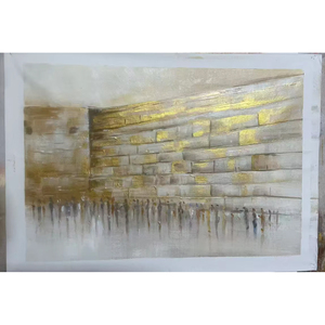 Cuadro Grande Abstracto del <span class=keywords><strong>Muro</strong></span> <span class=keywords><strong>Occidental</strong></span> de Jerusalén, Kotel, Lienzo Hecho a Mano, Paisaje con Personas, Pintura al Óleo, Arte de Pared para Decoración Moderna de Sala de Estar - Product Image 5