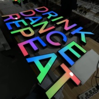 Letrero LED 3D de corte láser personalizado, logotipo comercial de metal iluminado, recepción de fábrica, letreros de letras Led para exteriores personalizados