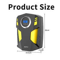 Compresseur d'air portable électrique pour voiture et moto, gonfleur de pneus ABS avec affichage numérique, haute puissance 12V, jauge 150psi, voyant d'avertissement