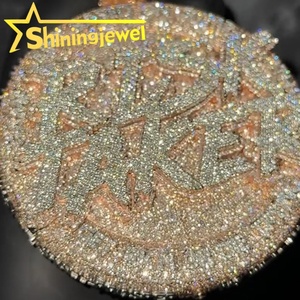 <span class=keywords><strong>Pendentif</strong></span> en argent sterling 925 GRA Moissanite Pass Diamond Test Letters Hip Hop - Product Image 4