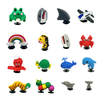 Charmes 3D en caoutchouc pour chaussures, fleurs, abeilles, yeux, poissons, fruits, champignons, accessoires de décoration pour chaussures, boucles, charmes 3D pour chaussures