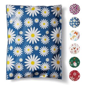 Glossy <b>Light</b> Pink and White <b>Stars</b> Decorative Plastic Poly Mailer Bags Waterproof Shipping Mailing Envelope - Product Image 1