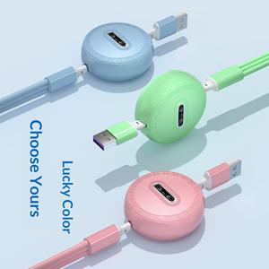 Cable de Datos Retráctil Tres en Uno Macaron, Apto para Teléfonos Tipo-C, 1m, Carga Rápida y Transferencia de Datos - Product Image 3