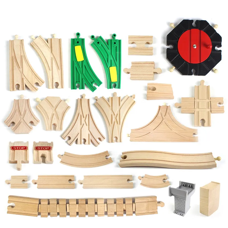 Hot Selling Wooden Train Track Set Wooden Track Toys Wooden Track Train Environmentally Friendly And Durable